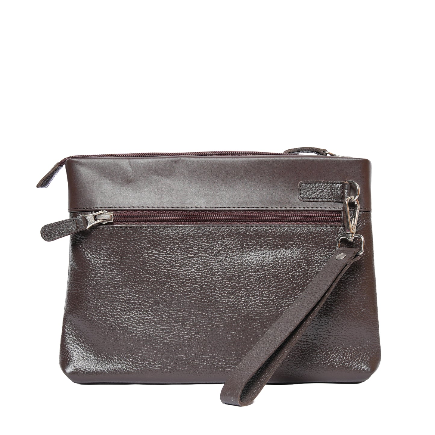 Handmade Leather Pouch Dark Brown