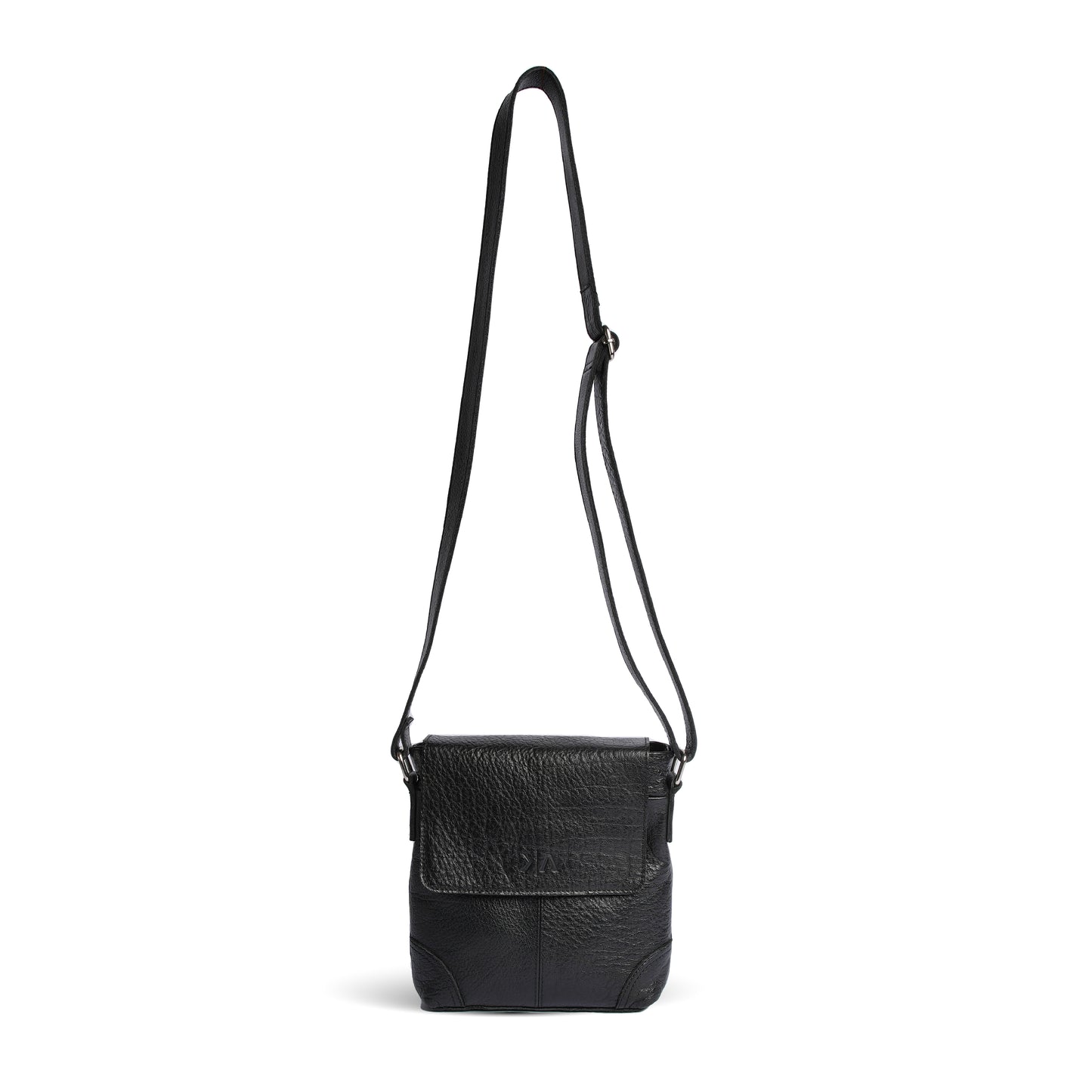 Handmade Leather Cross Body Bag Black