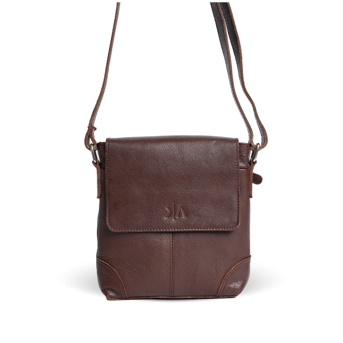 Handmade Leather Cross Body Bag Brown