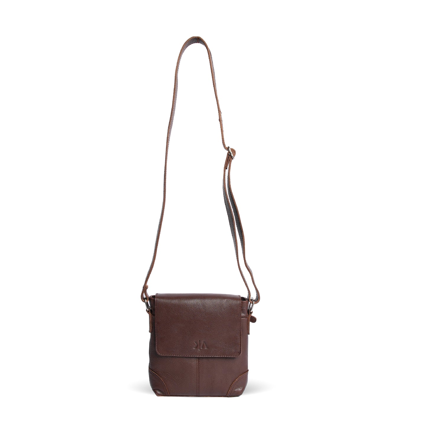 Handmade Leather Cross Body Bag Brown