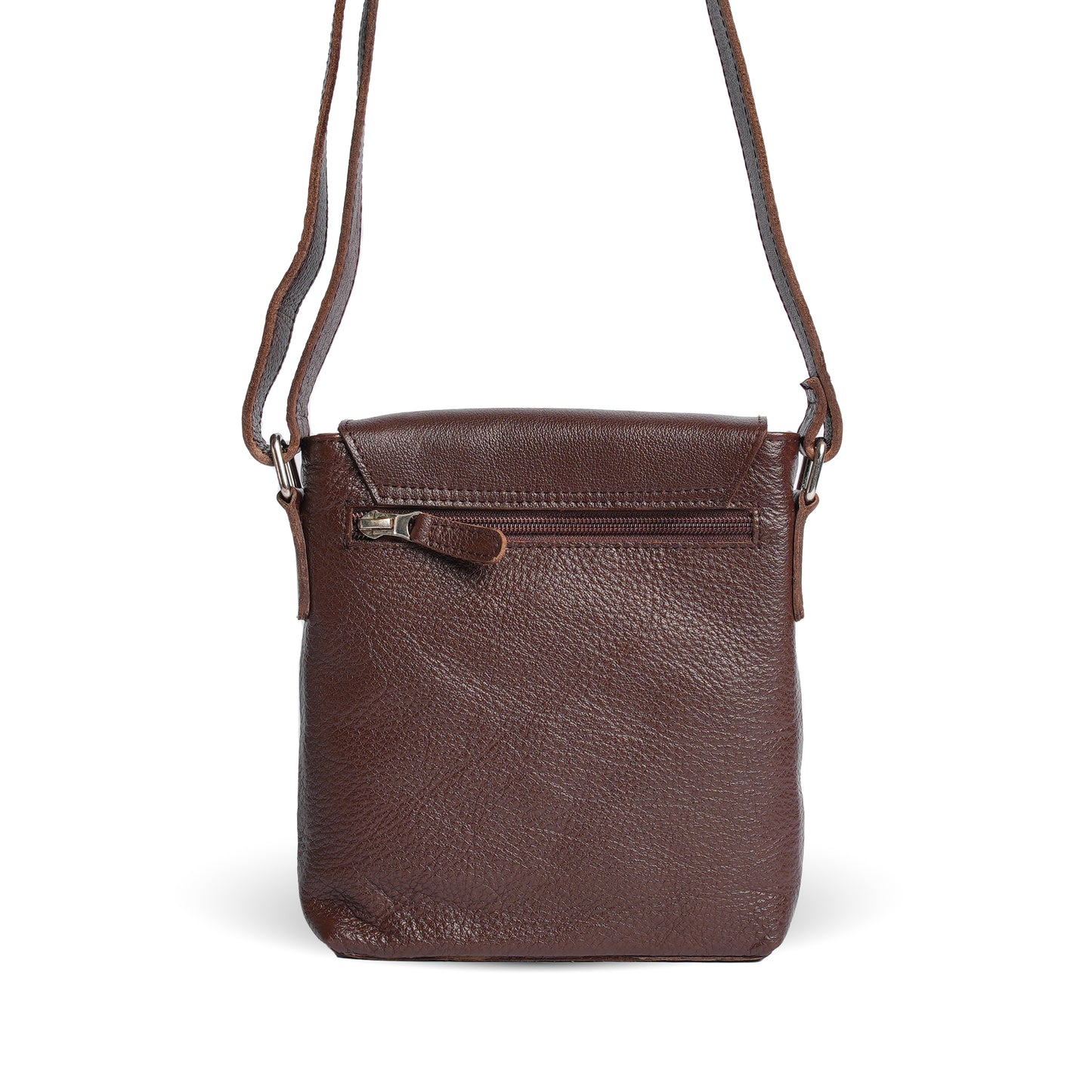 Handmade Leather Cross Body Bag Brown