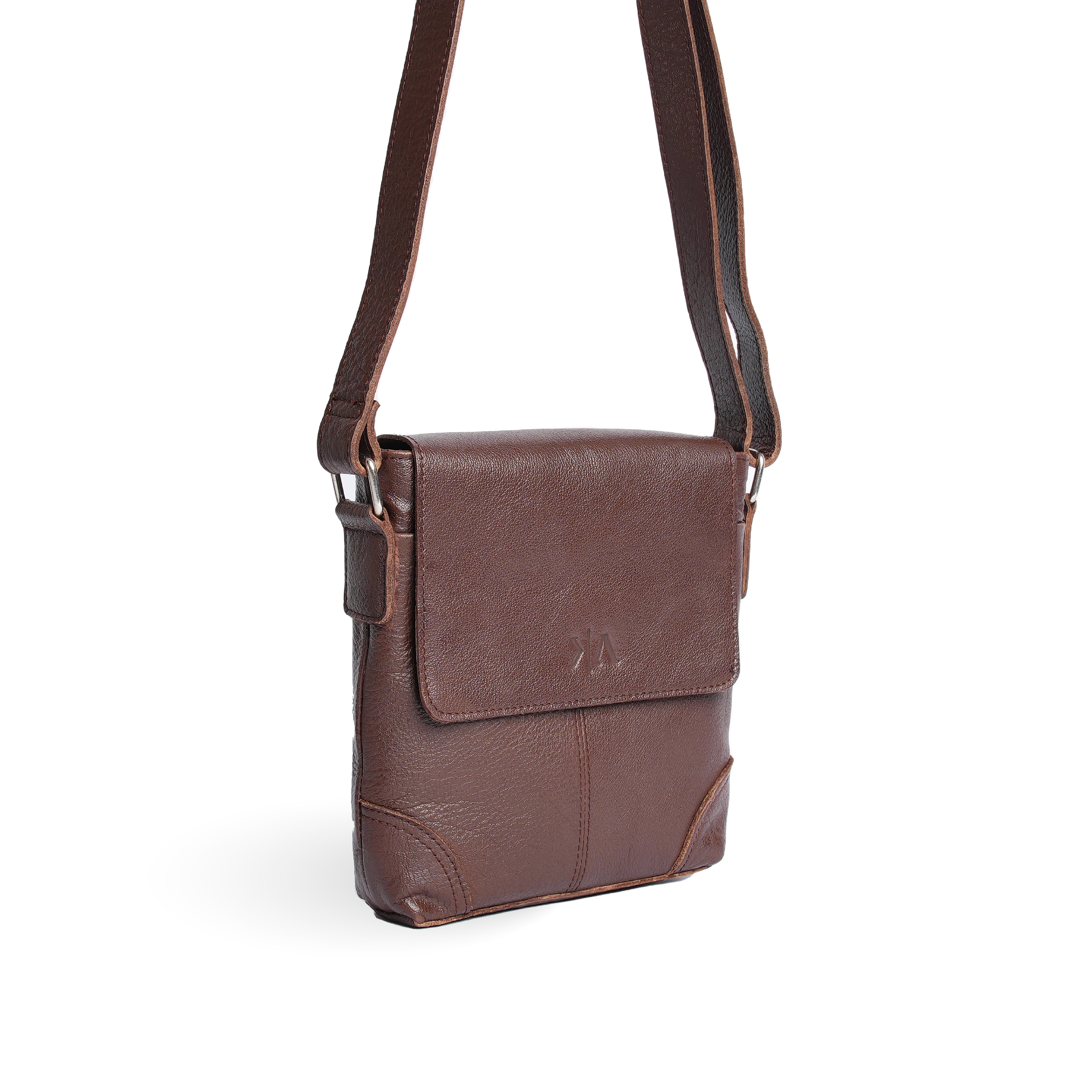 Handmade Thick order Brown Leather Crossbody Bag