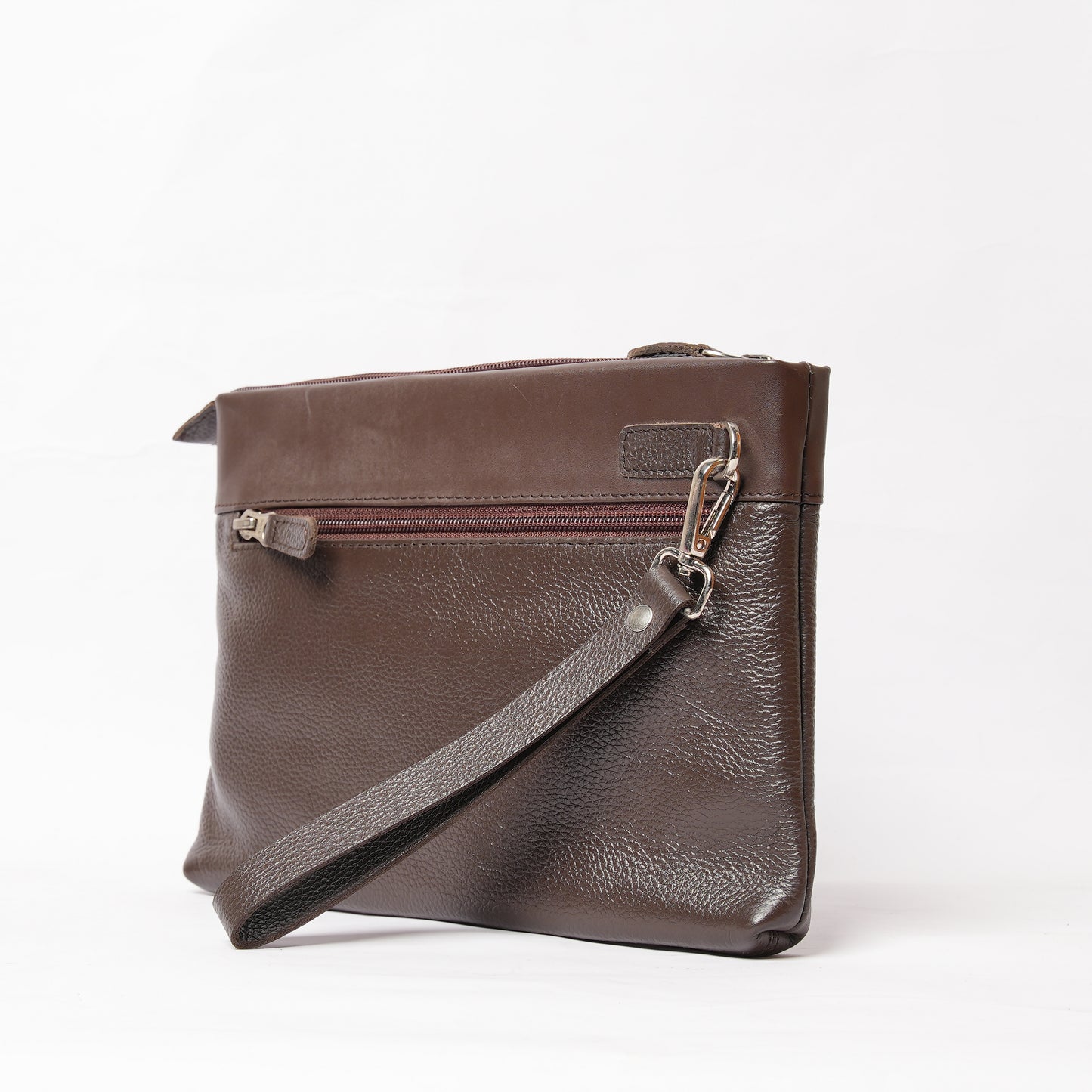 Handmade Leather Pouch Dark Brown