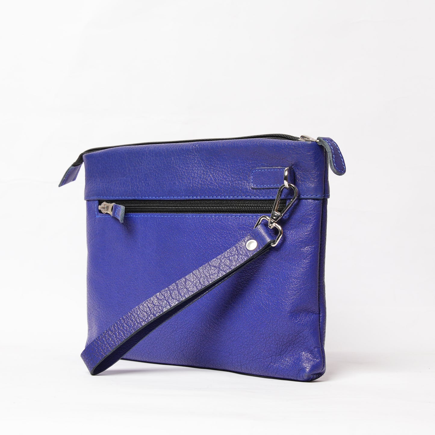 Handmade Leather Pouch Blue