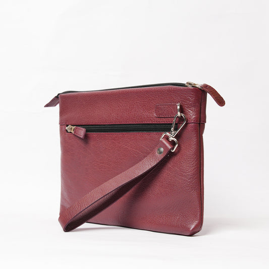 Handmade Leather Pouch Maroon